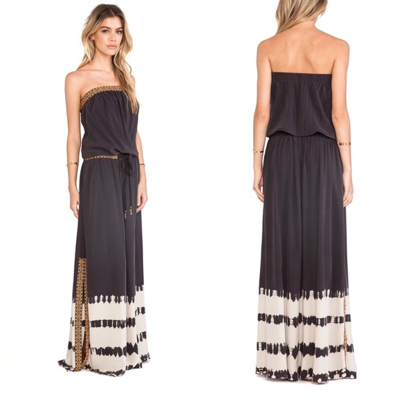 Anthropologie Dresses & Skirts - Gypsy 05 Cairo Tube Maxi Dress in Black Silk
